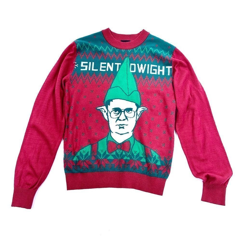 The office ugly holiday Christmas sweater Dwight shrute sweater S